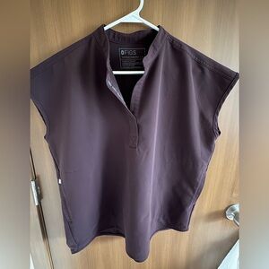 FIGS Espresso Rafaela Scrub Top - Small